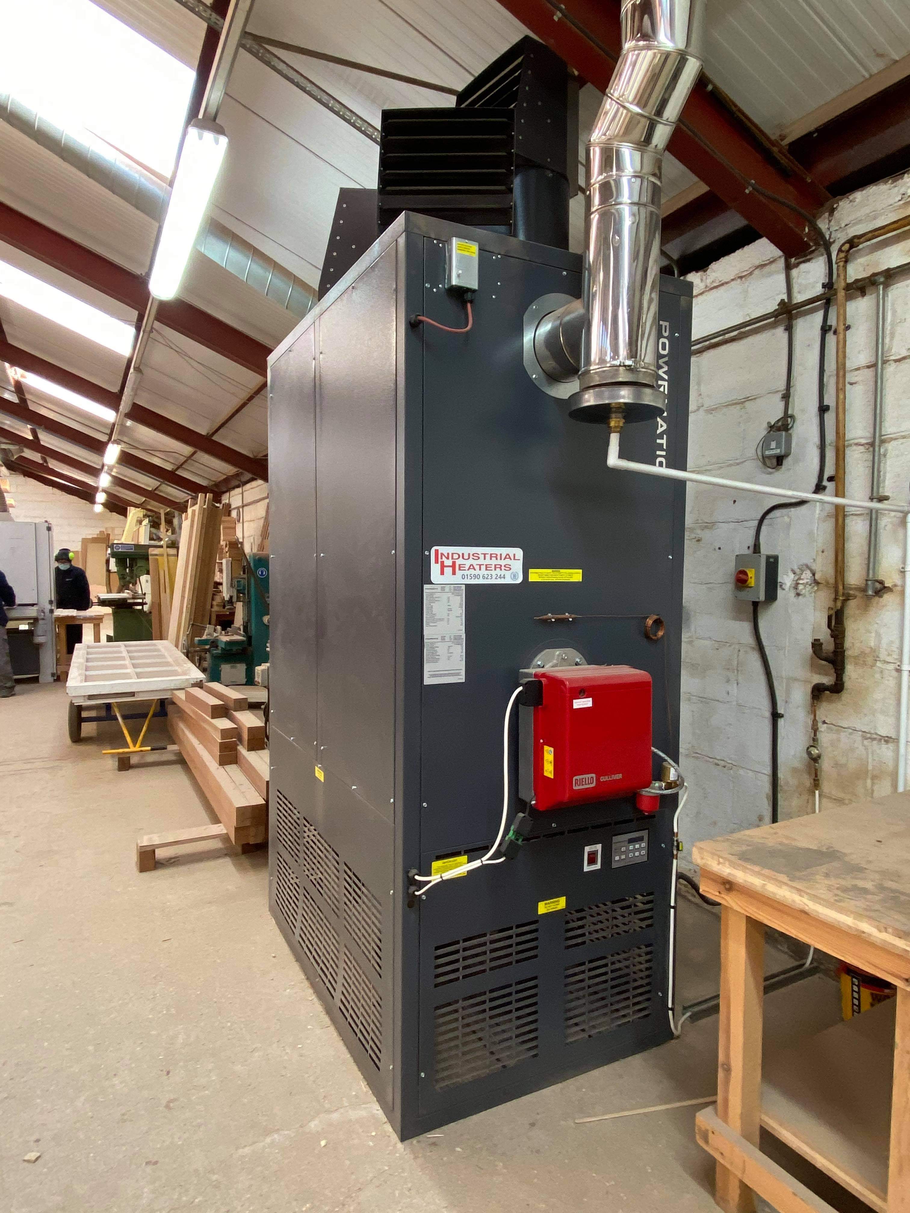 Industrial Heaters installation Gas (Natural and LPG) and Oil Fired Warm Air Cabinet Heaters