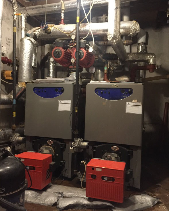 Old boiler removed for new condensing boiler - Spa New Forest, Hampshire