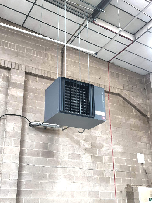 Industrial heaters installation of powrmatic heaters Camberley Hampshire