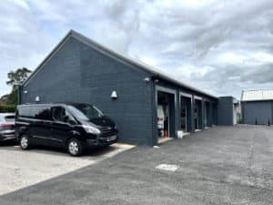 Installation of winterwarm industrial heaters in Dorset garage