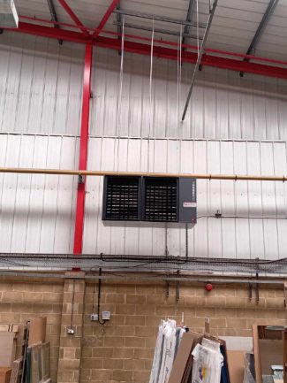 Industrial Heaters installation of a Powrmatic heater installation in Lymington, New Forest Hampshire